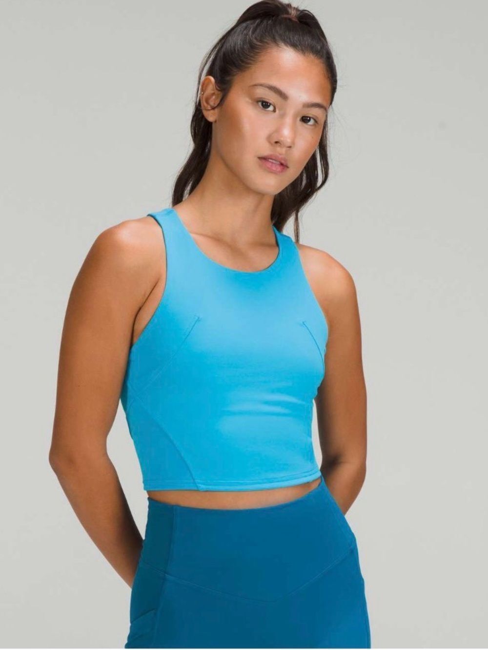 Lululemon Invigorate Training Tank Top Size 4 Turquoise Tide